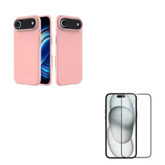 JOIGO - Carcasa Goma Lamina Vidrio Para iPhone 17 Air Rosa