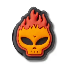 CROCS - Jibbitz Calavera en Llamas Naranja