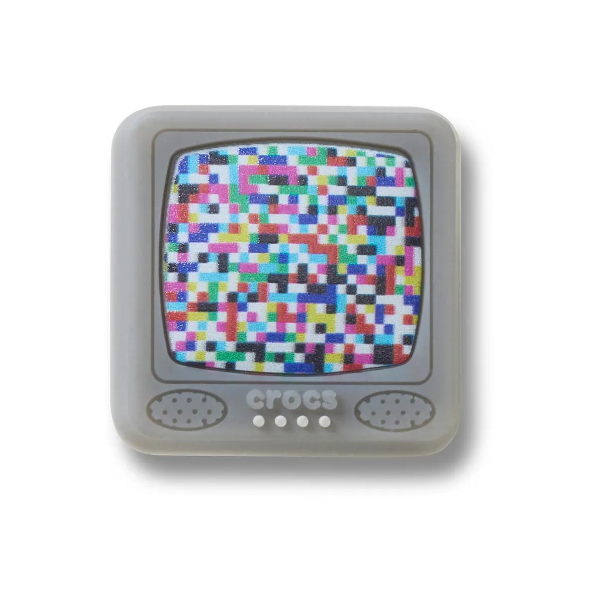CROCS - Jibbitz Televisor Pixelado con Luz Gris CROCS