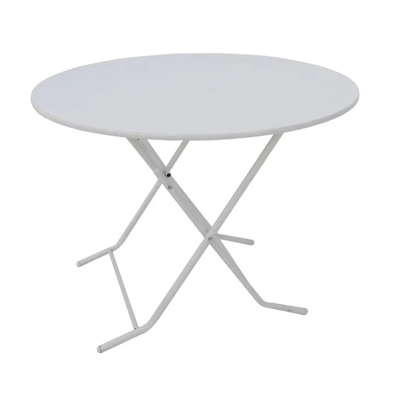 AGM - Mesa plegable redonda 1Mt Blanca comodidad y resistencia