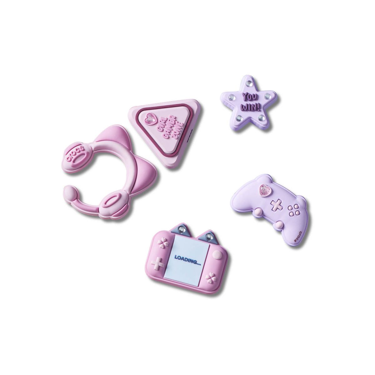 CROCS - Jibbitz Gamer Chica Pack 5 Blanco CROCS