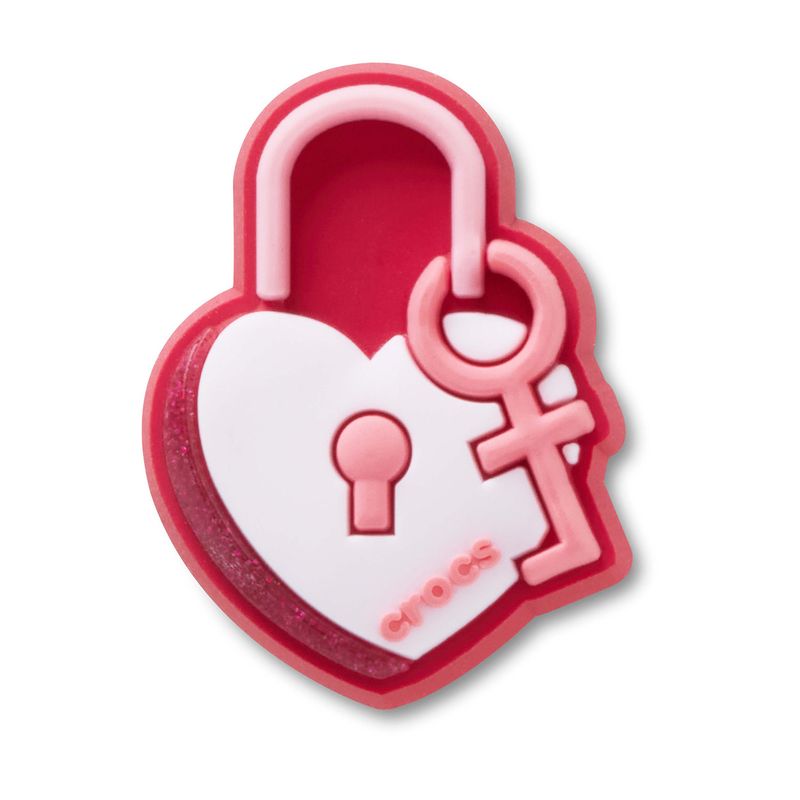 CROCS - Jibbitz Candado Corazón Con Llave Rojo CROCS