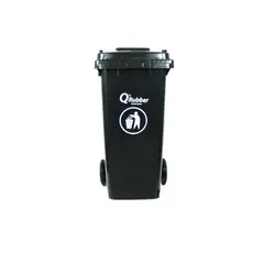 QRUBBER - Basurero Contenedor Basura 120 lts.gris