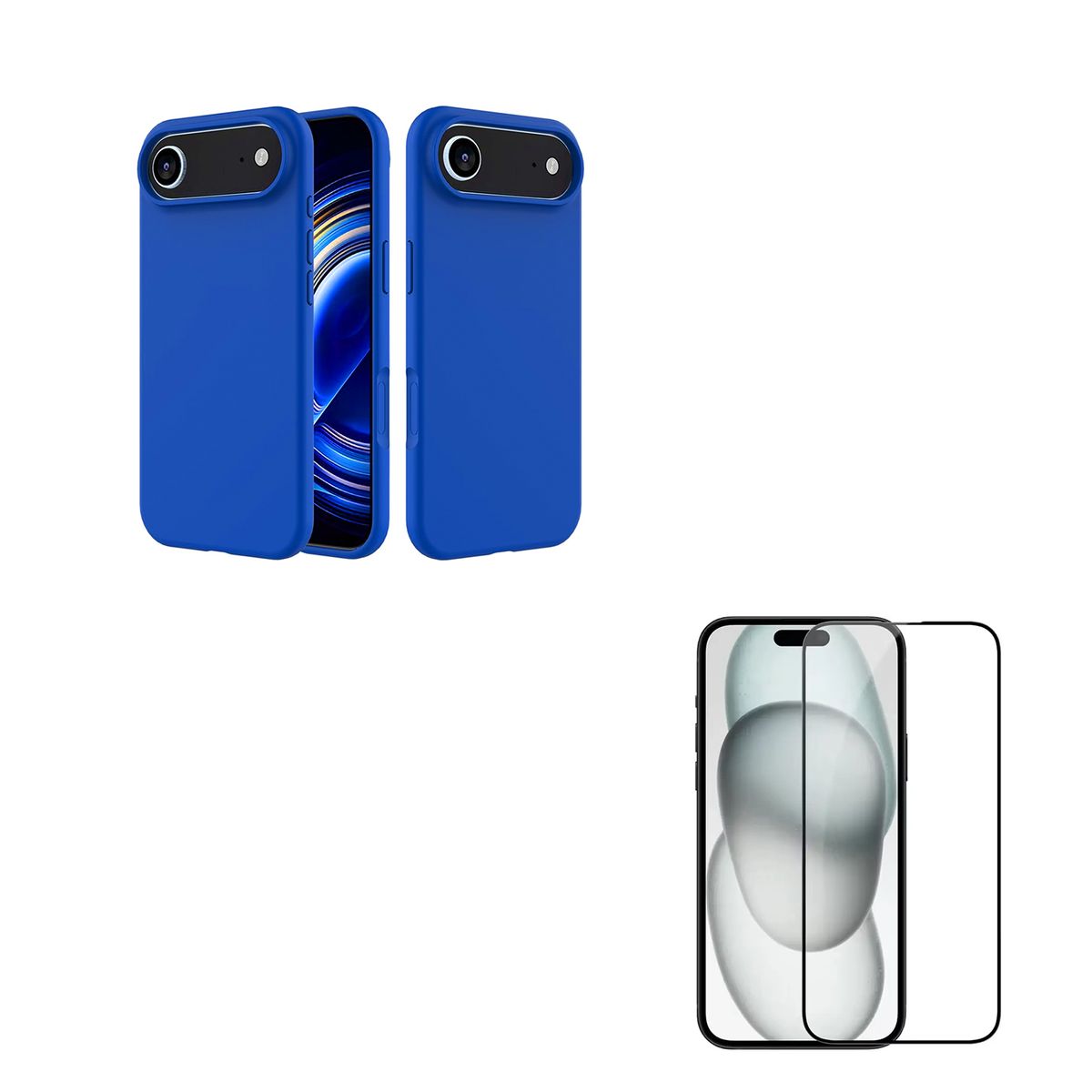 JOIGO - Carcasa Goma Lamina Vidrio Para iPhone 17 Air Azul