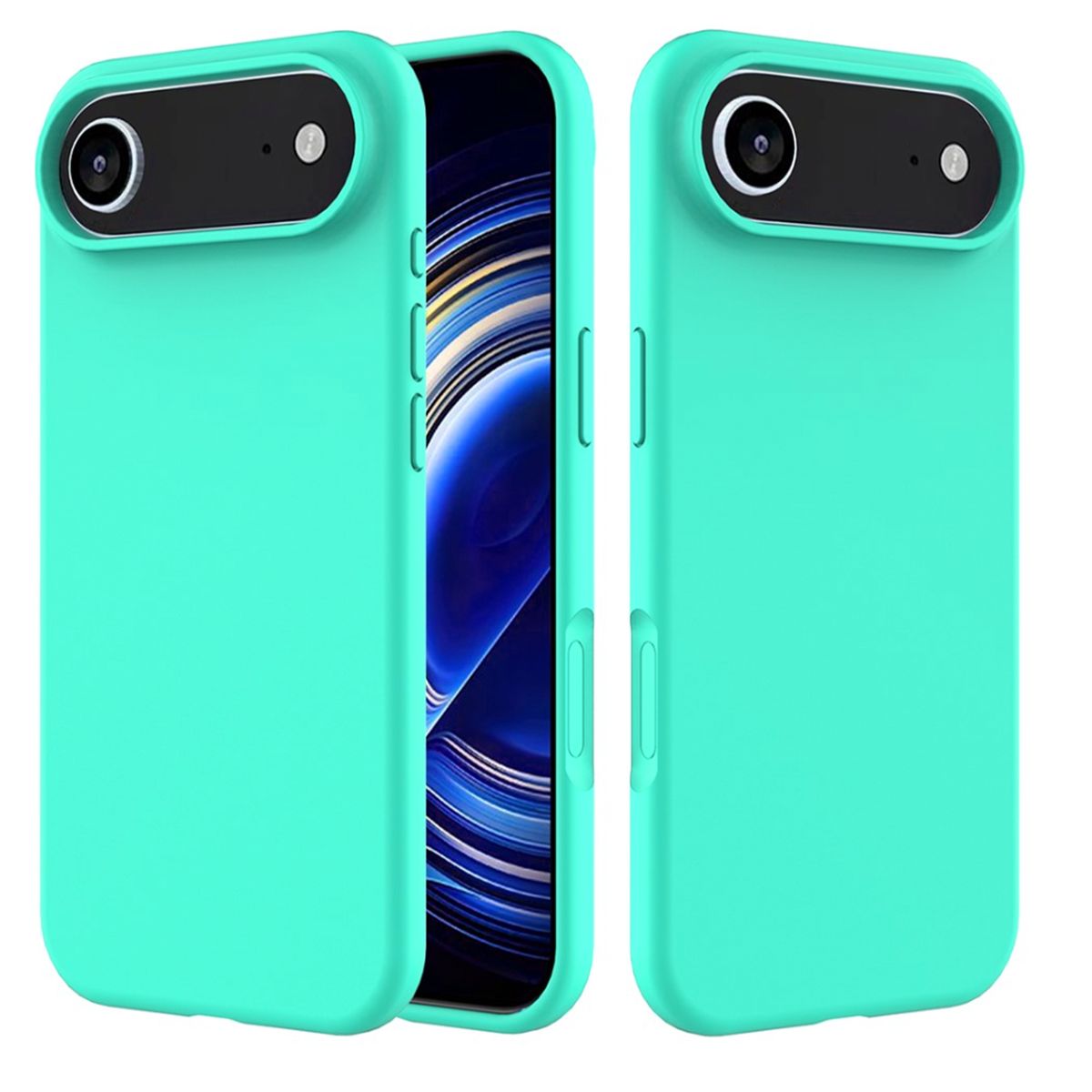 JOIGO - Carcasa Goma Lamina Vidrio Para iPhone 17 Air Turquesa