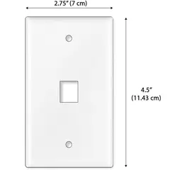 GENERICO - KIT MODULO RJ45 CAT6 + PLACA A MURO 1 MODULO