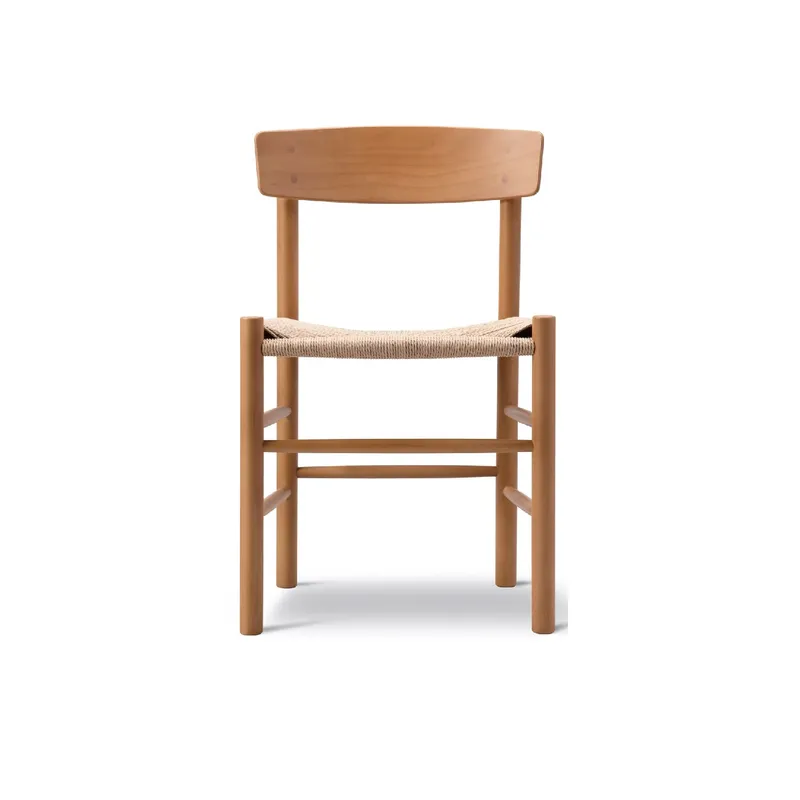 GENERICO - Silla Comedor Madera Asiento Cuerda Mogensen LF9-14