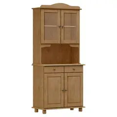 ROCA - Vitrina Santa Fé 4 Puertas + 2 Cajones Nogal