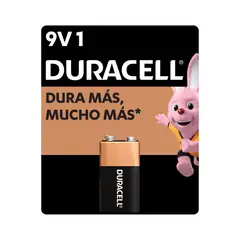 DURACELL - Batería 9V 1 pila batería cuadrada DURA más