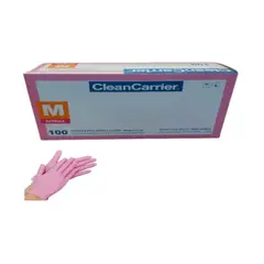 CLEANCARRIER - Guante Nitrilo Rosado Talla M Pack X 1000 Unidades