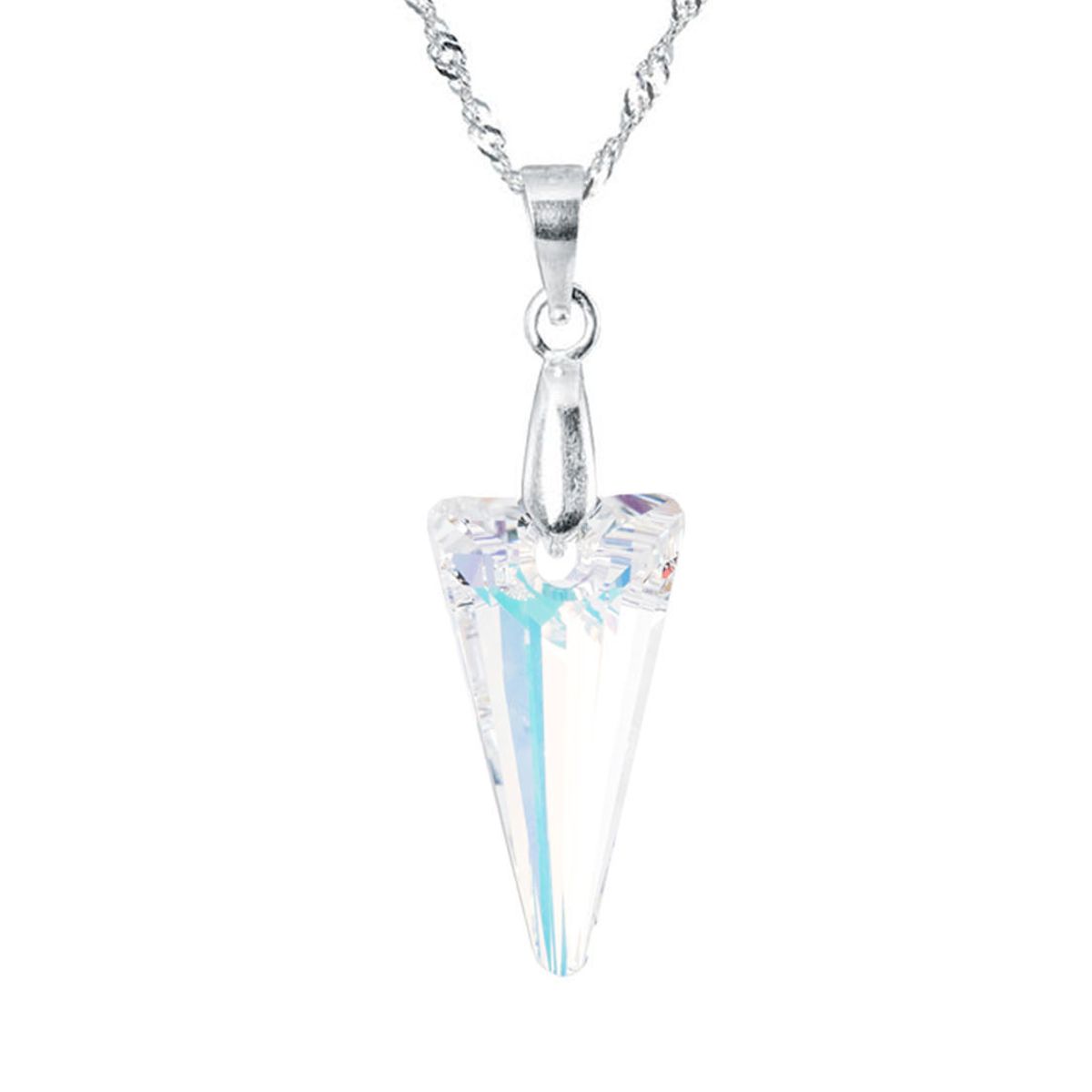 JOYAS MONTERO - Collar Sevilla Plata creado con cristales de Swarovski® Aurora Boreal