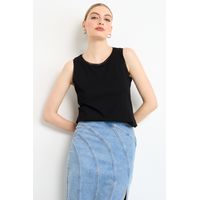 Polera Sin Mangas Mujer Negro