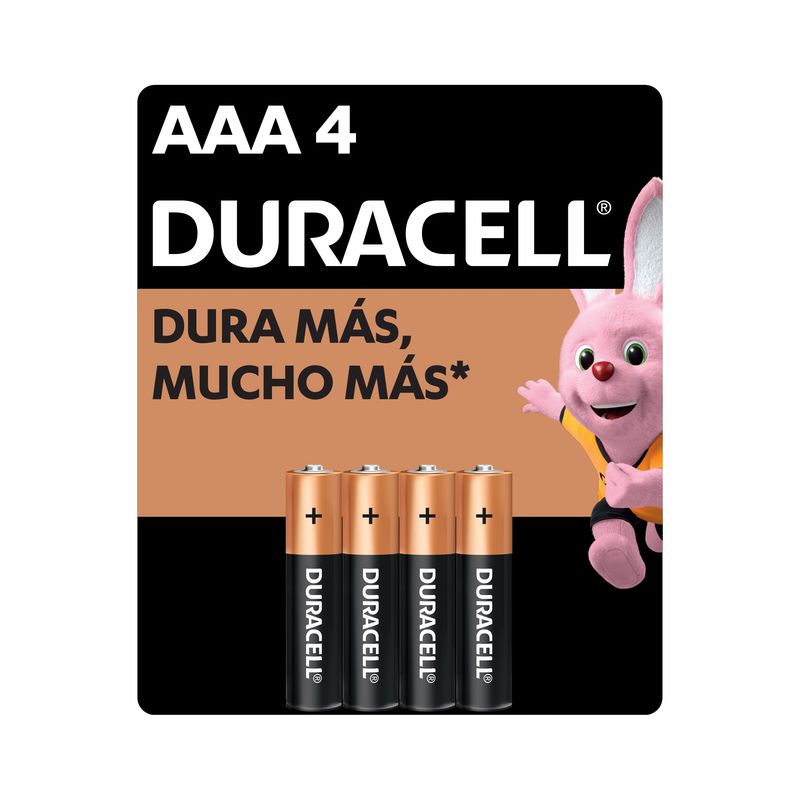 DURACELL - Pila Duracell AAA 4 pilas triple A DURA más