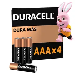 DURACELL - Pila AAA 4 pilas triple A DURA más