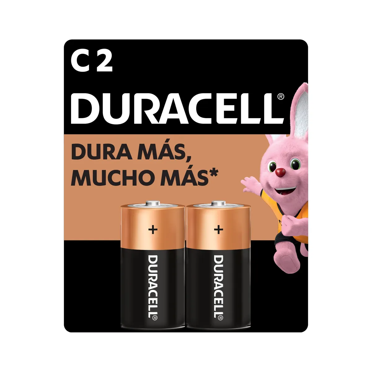 DURACELL - Pila Duracell Tipo C 2 pilas batería mediana DURA más