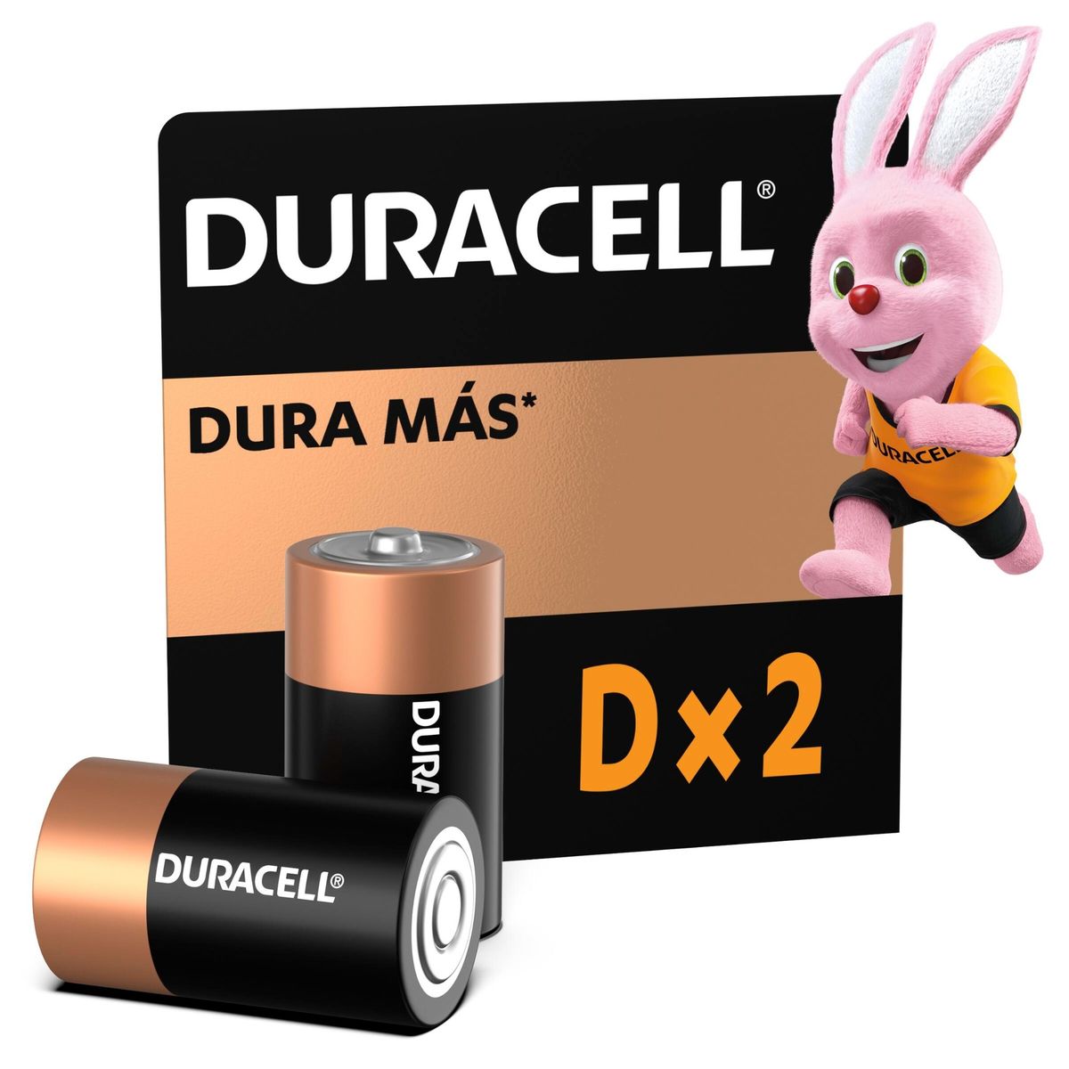 DURACELL - Pila Duracell Tipo D 2 pilas batería grande DURA más
