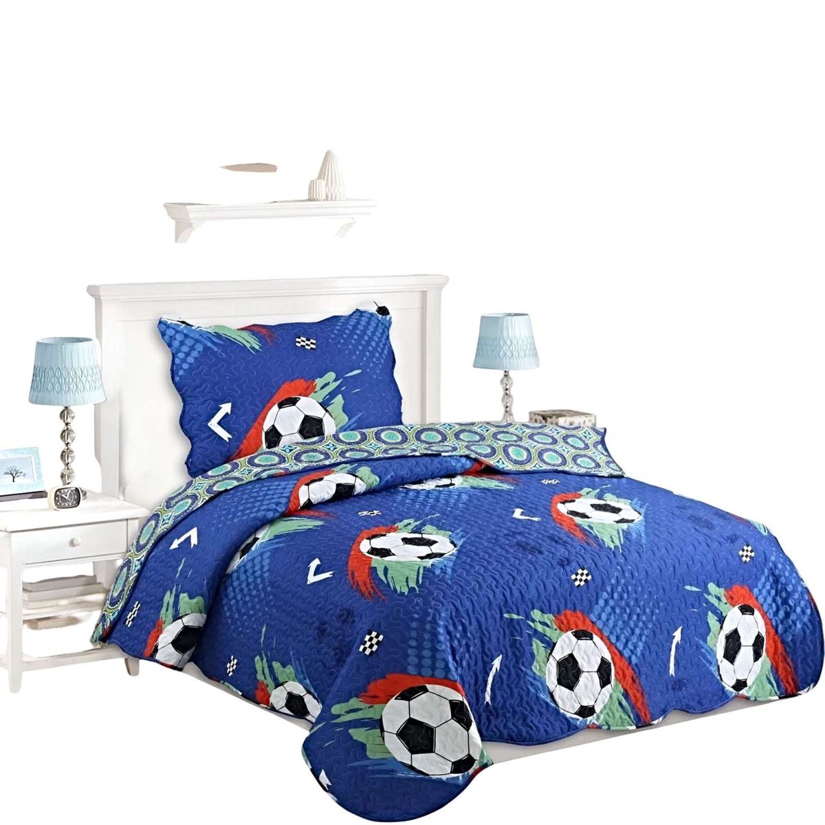 GENERICO - CUBRECAMA QUILT DE VERANO PLAZA Y MEDIA