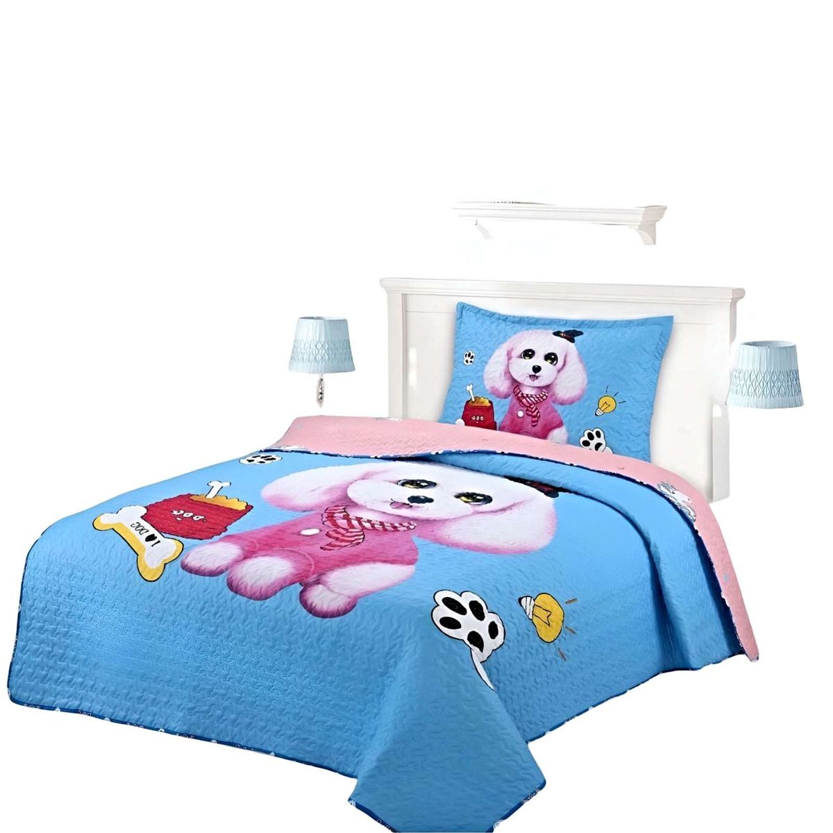 GENERICO - COBERTOR COLCHA QUILT VERANO PLAZA Y MEDIA