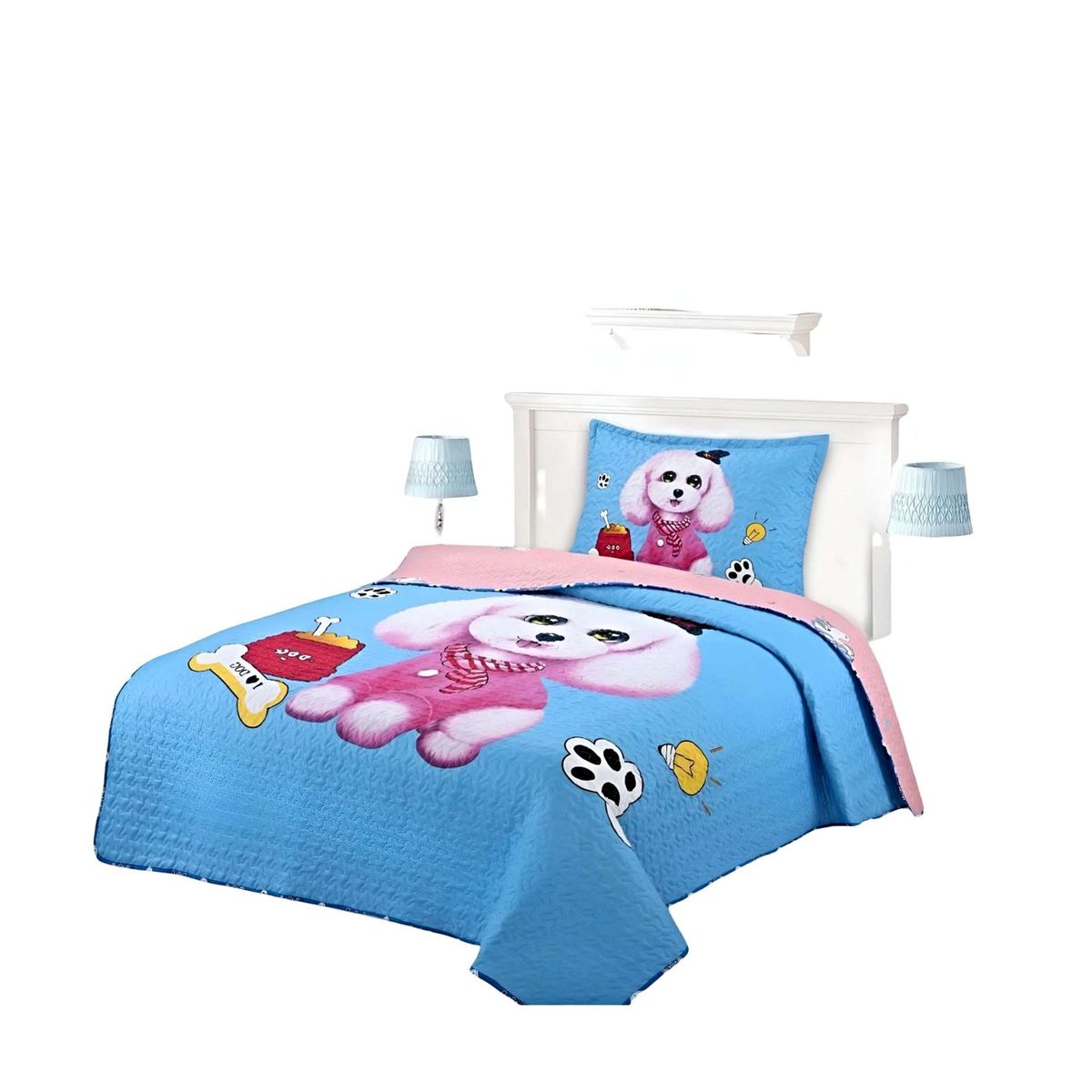 GENERICO - COBERTOR COLCHA QUILT VERANO PLAZA Y MEDIA