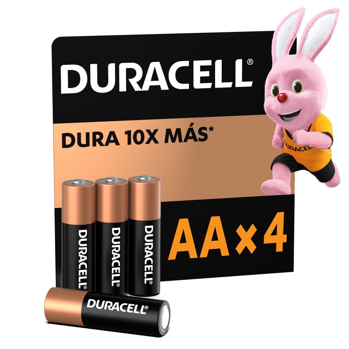 DURACELL - Pila Duracell AA 4 pilas batería doble A DURA más