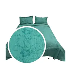 GENERICO - CUBRECAMA QUILT DE VERANO PLAZA Y MEDIA BORDADO