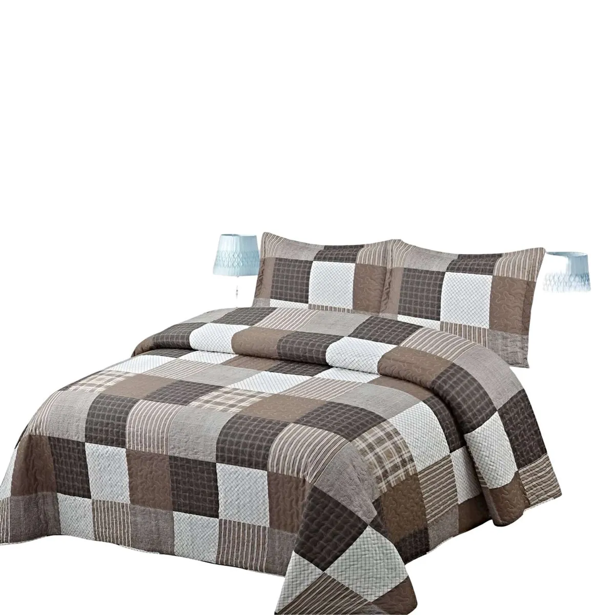 GENERICO - COBERTOR COLCHA QUILT VERANO 2 PLAZAS