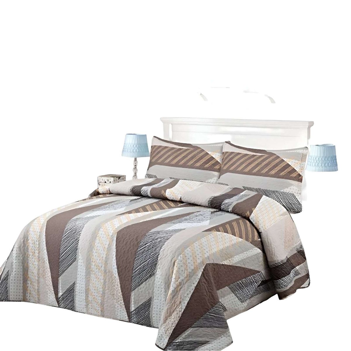 GENERICO - COBERTOR COLCHA QUILT VERANO 2 PLAZAS