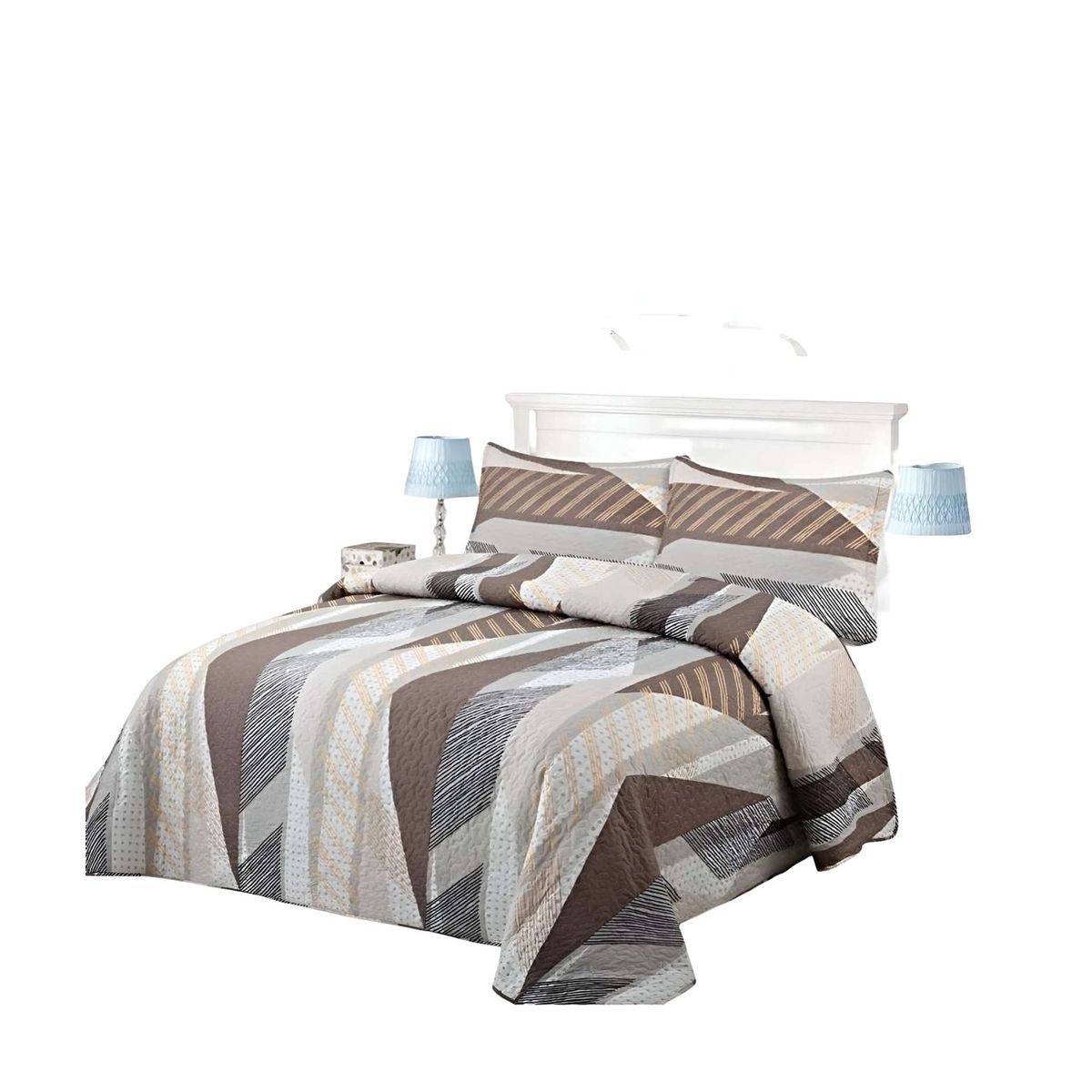 GENERICO - COBERTOR COLCHA QUILT VERANO 2 PLAZAS