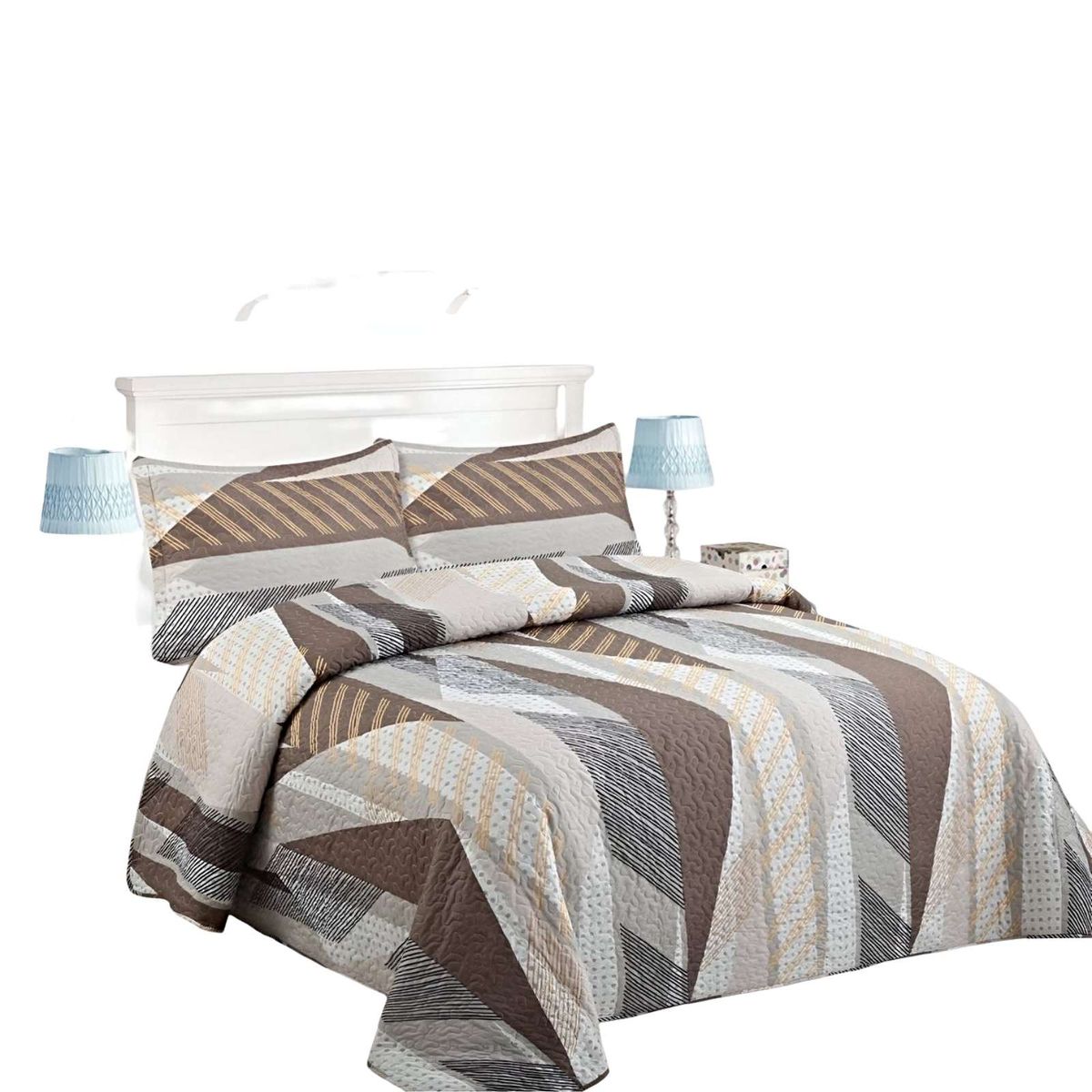GENERICO - COBERTOR COLCHA QUILT VERANO 2 PLAZAS