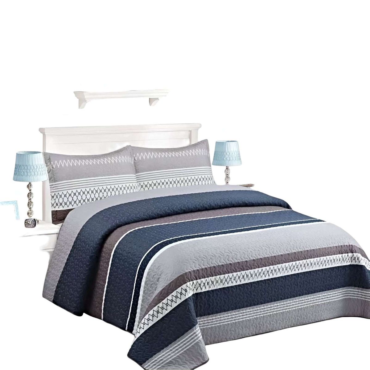 GENERICO - COBERTOR COLCHA QUILT VERANO KING-SUPER KING