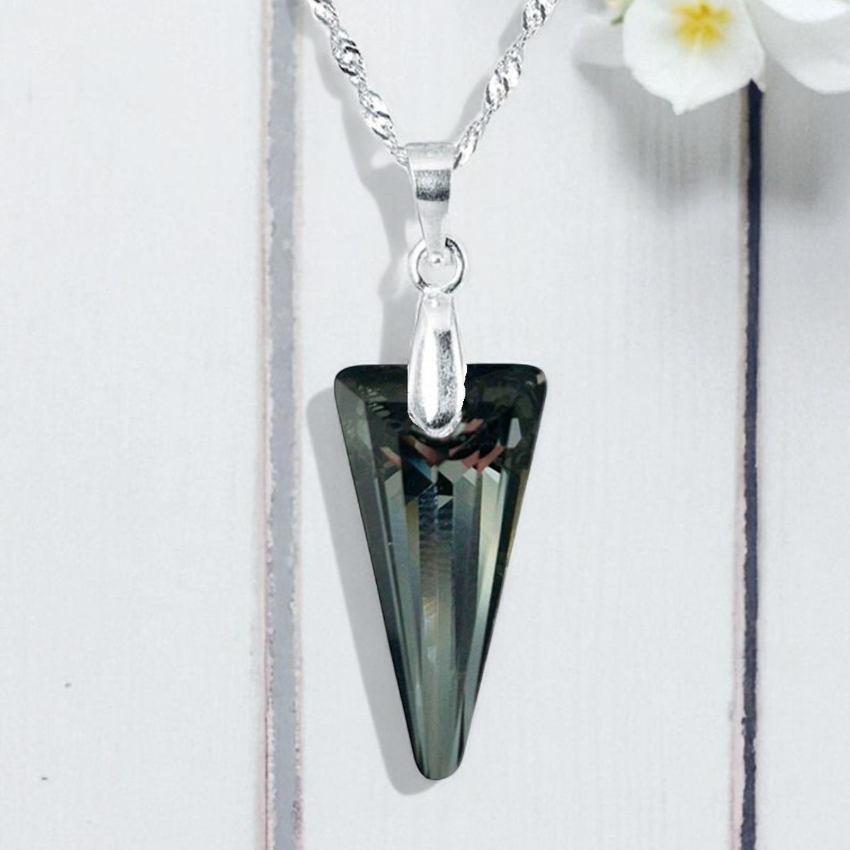 JOYAS MONTERO - Collar Sevilla Plata 925 creado con cristales de Swarovski® Silver Night