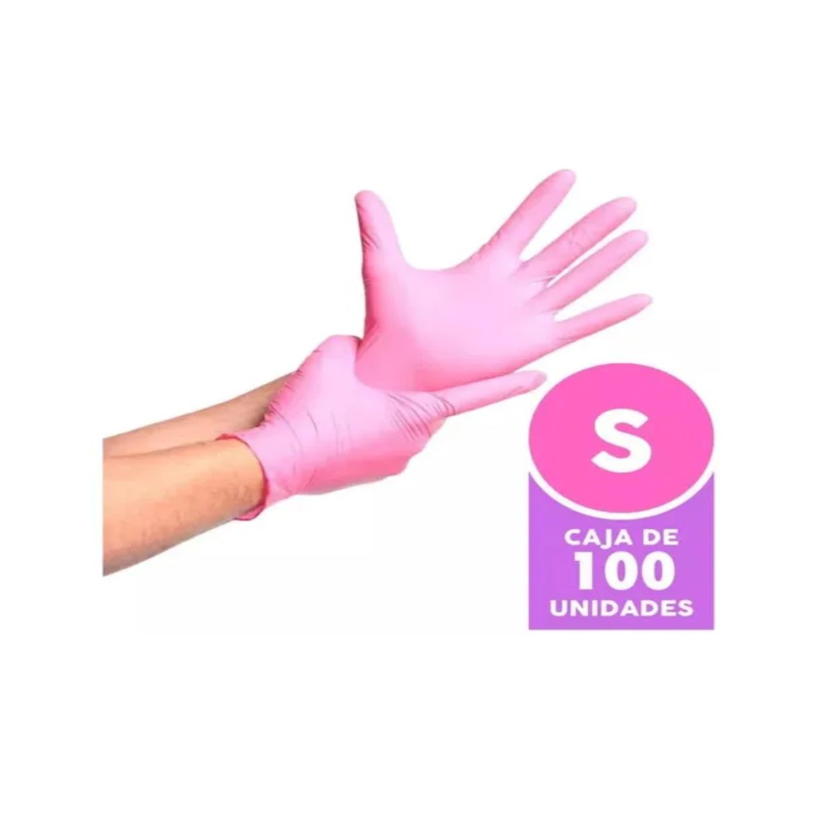 CLEANCARRIER - Guante Nitrilo CLEANCARRIER Rosado Talla S Pack X 500 Unidades