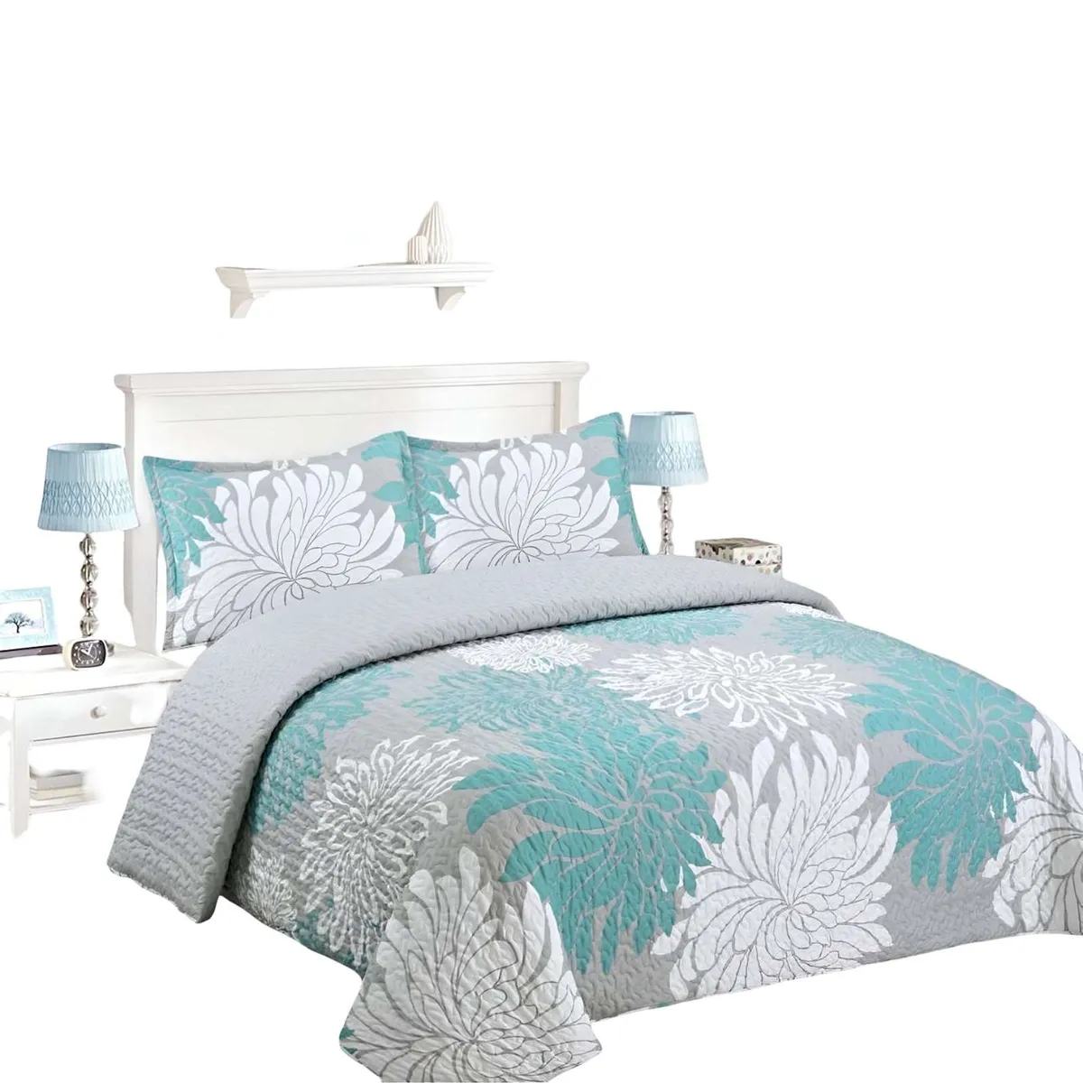 GENERICO - COBERTOR COLCHA QUILT VERANO 2 PLAZAS