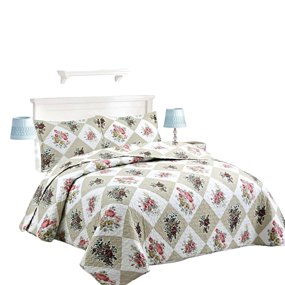 GENERICO - COBERTOR COLCHA QUILT VERANO KING-SUPER KING