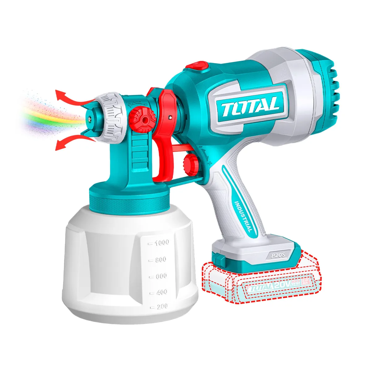 TOTAL TOOLS - Pistola Pintar Inalambrica 20V 800ml Total