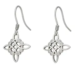 TODOJOYAS - Aros Plata 925 Nudo de Bruja Celta y Circones
