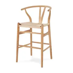 GENERICO - Silla Wishbone Alta Madera Asiento de Cuerda LF9-01B