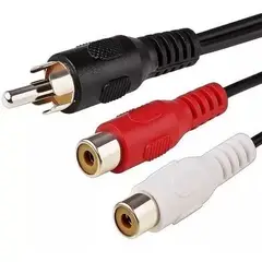 GENERICO - ADAPTADOR DE AUDIO RCA MACHO A 2 RCA HEMBRA