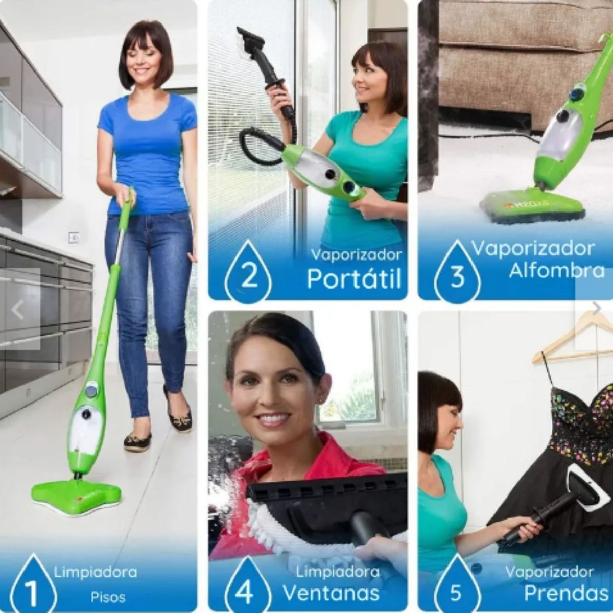 MOVI - Mopa a Vapor Multifuncional 12 en 1 – Limpieza Profunda