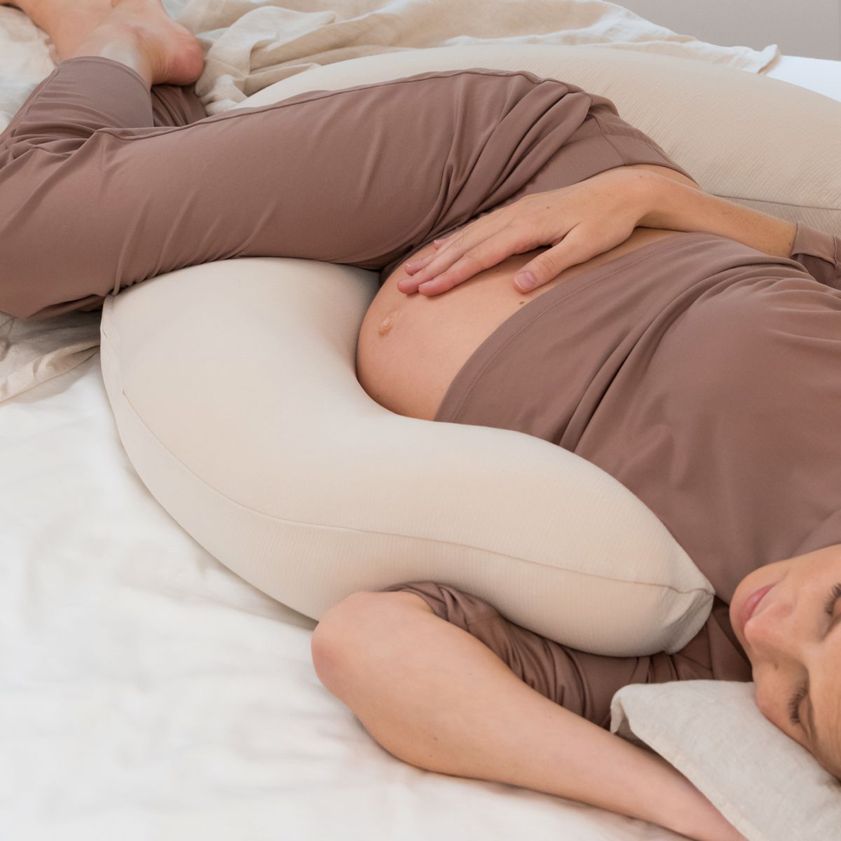 DOOMOO - Cojín Maternidad Buddy Tetra Jersey Sand