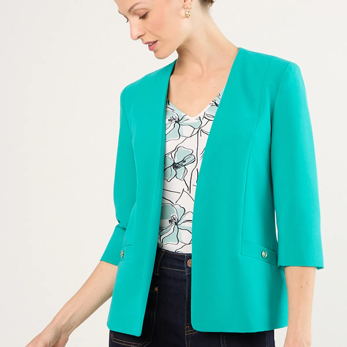 MA GRIFFE - Blazer Mujer Verde Magriffe