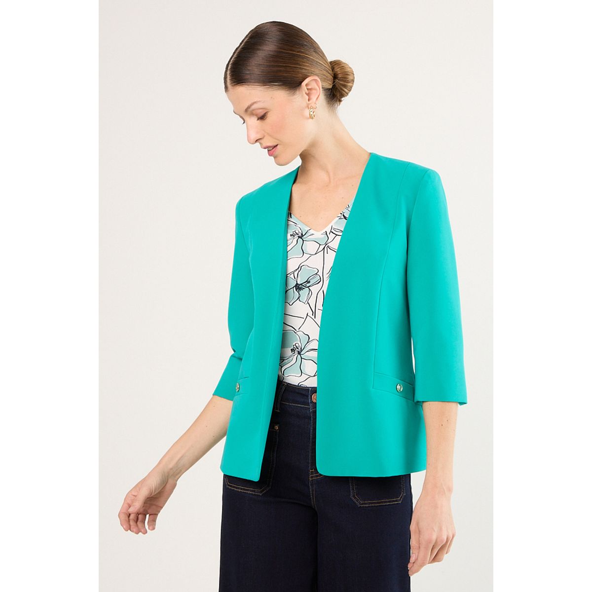 MA GRIFFE - Blazer Mujer Verde Magriffe