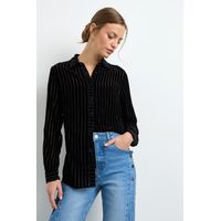 Blusa Manga Larga Negro Mujer