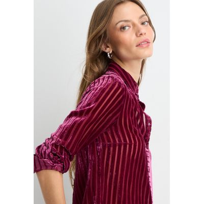 Imagen 2 del producto Blusa Manga Larga Burdeo Mujer