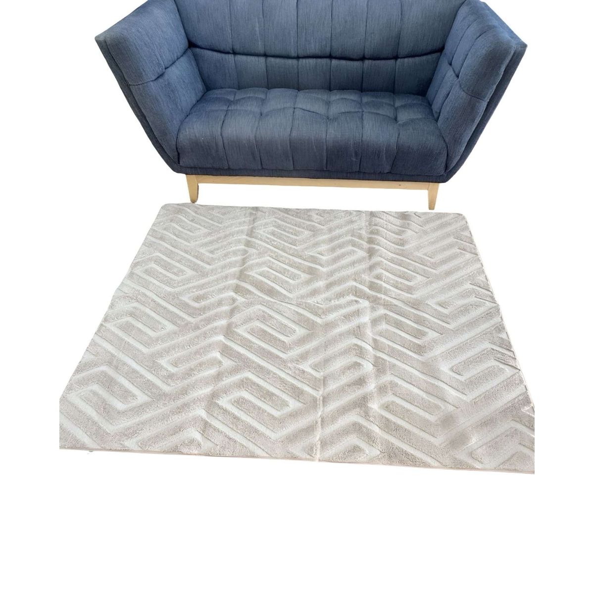 GENERICO - ALFOMBRA LIVING DISEÑO ELEGANTE 160X200CM BEIGE CLARO