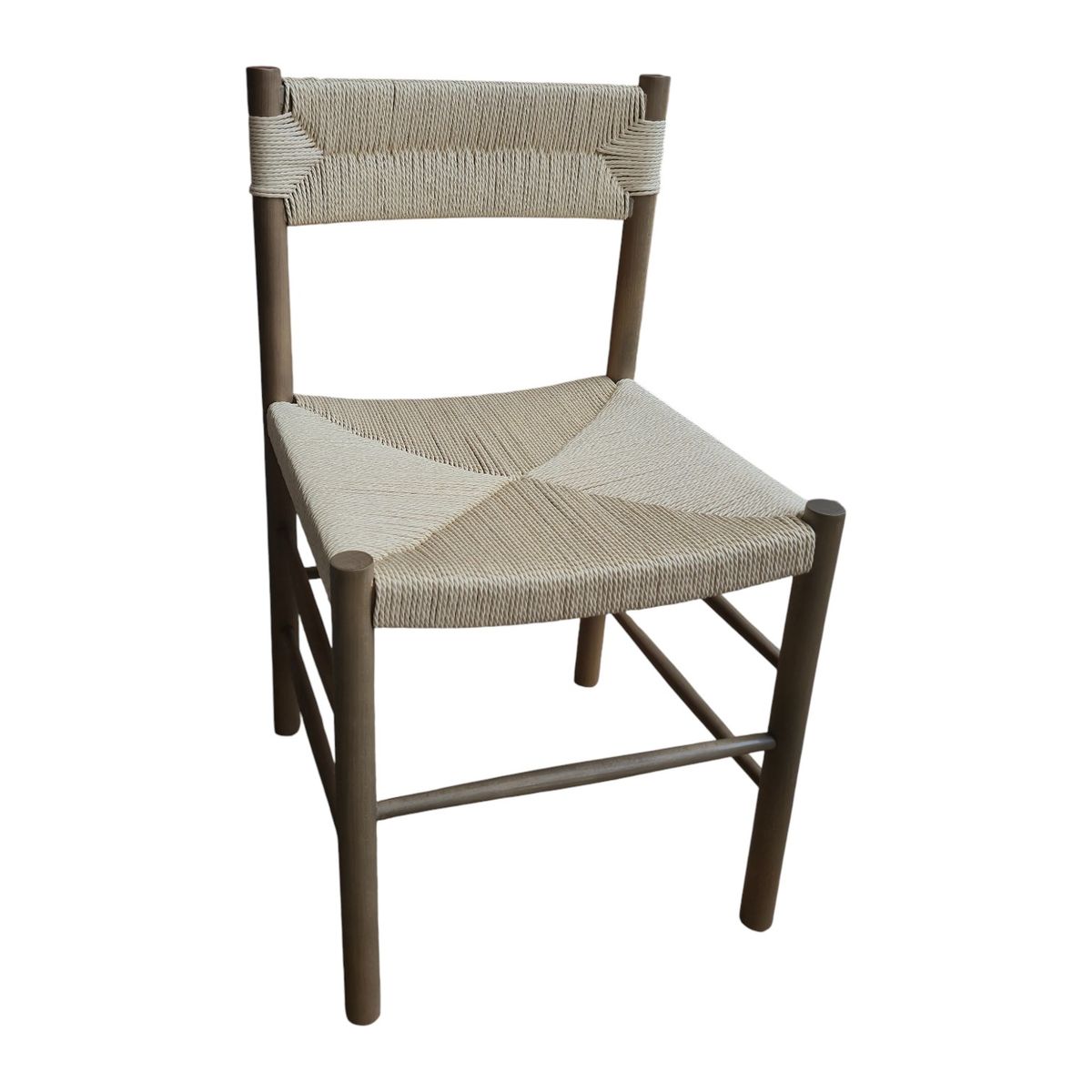 GENERICO - Silla Comedor Madera Maciza Cuerda Natural Trenzada LF9-86