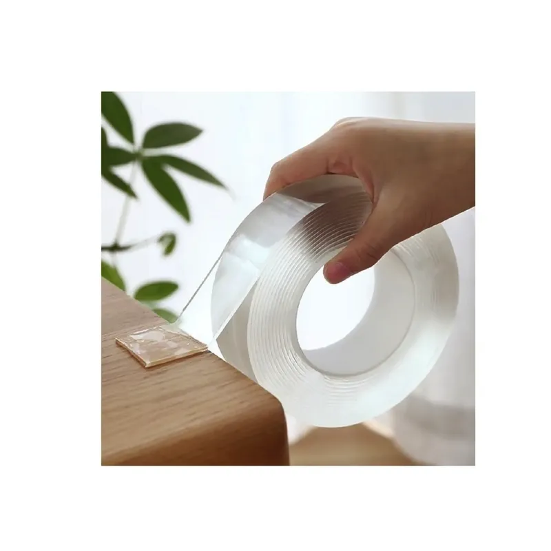 GENERICO - Cinta Silicona Adhesiva Doble Contacto Transparente 5mts