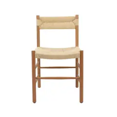 GENERICO - Pack 2 Sillas Comedor Madera Asiento Cuerda Natural LF9-86