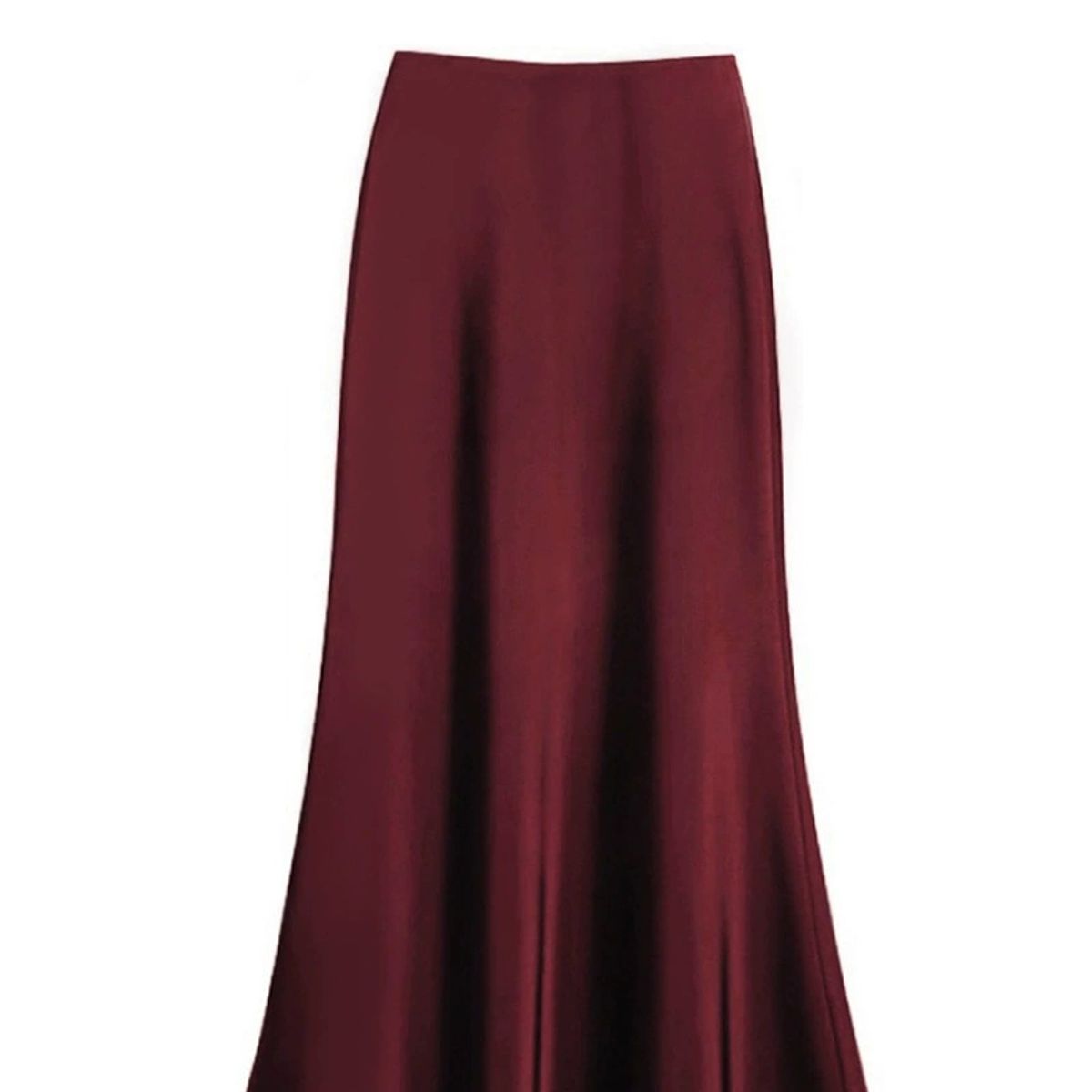 VELVET - Falda Satinada Zoe Burdeo Mujer