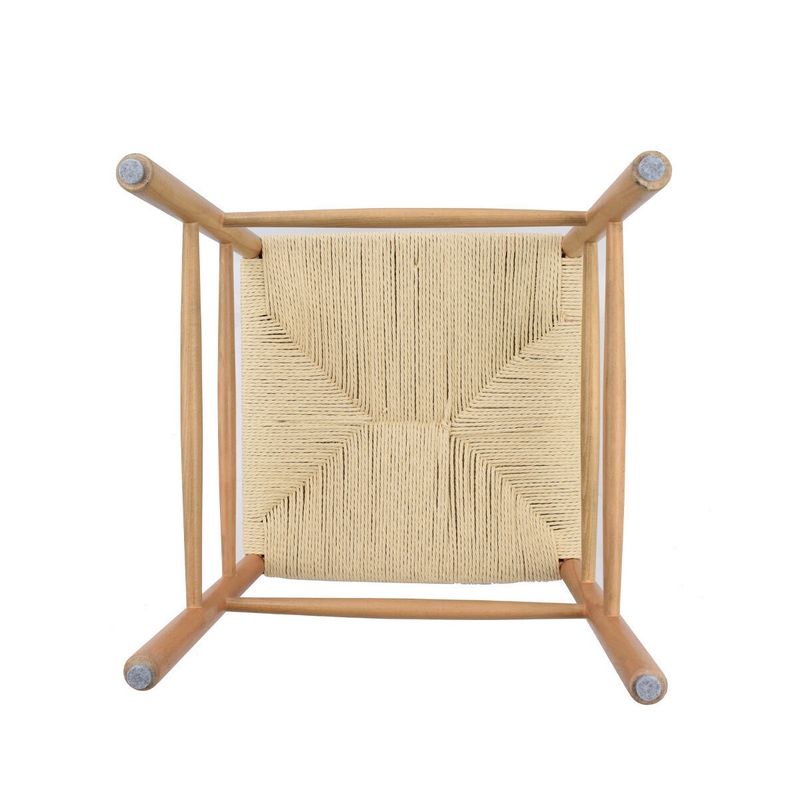 GENERICO - Pack 4 Sillas Comedor Madera Cuerda Natural LF9-86